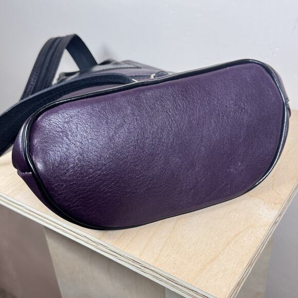 Vera Pelle Backpack Purse Aniuk Leather Purple Convertible Lagenlook Artsy Italy main image 5